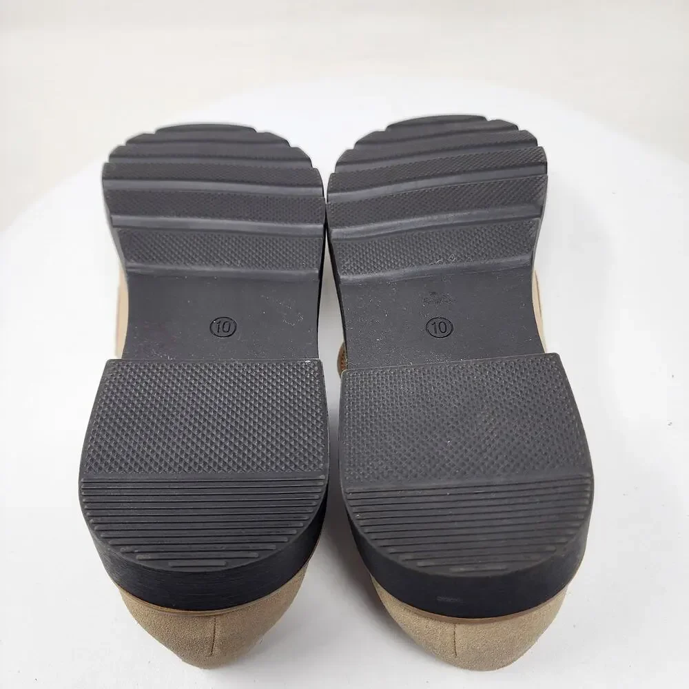 Taryn Rose Devanie Penny Loafer Women 10M Tan Sand Faux Suede/Nubuck TPR Outsole